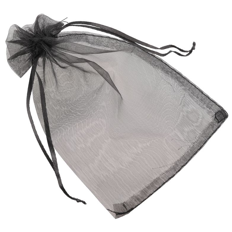 Мешочек подарочный из органзы Цвет черный размер 10х15см цена за 1 шт. фото №1