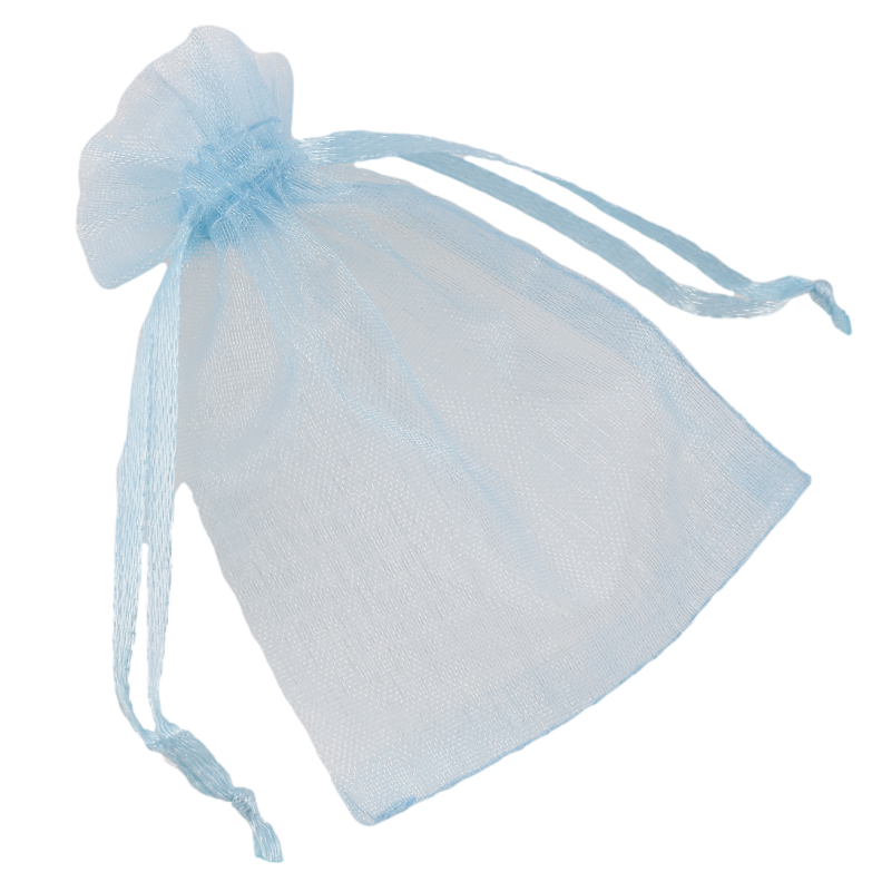 Мешочек подарочный из органзы Цвет голубой размер 7х9см цена за 1 шт. фото №1