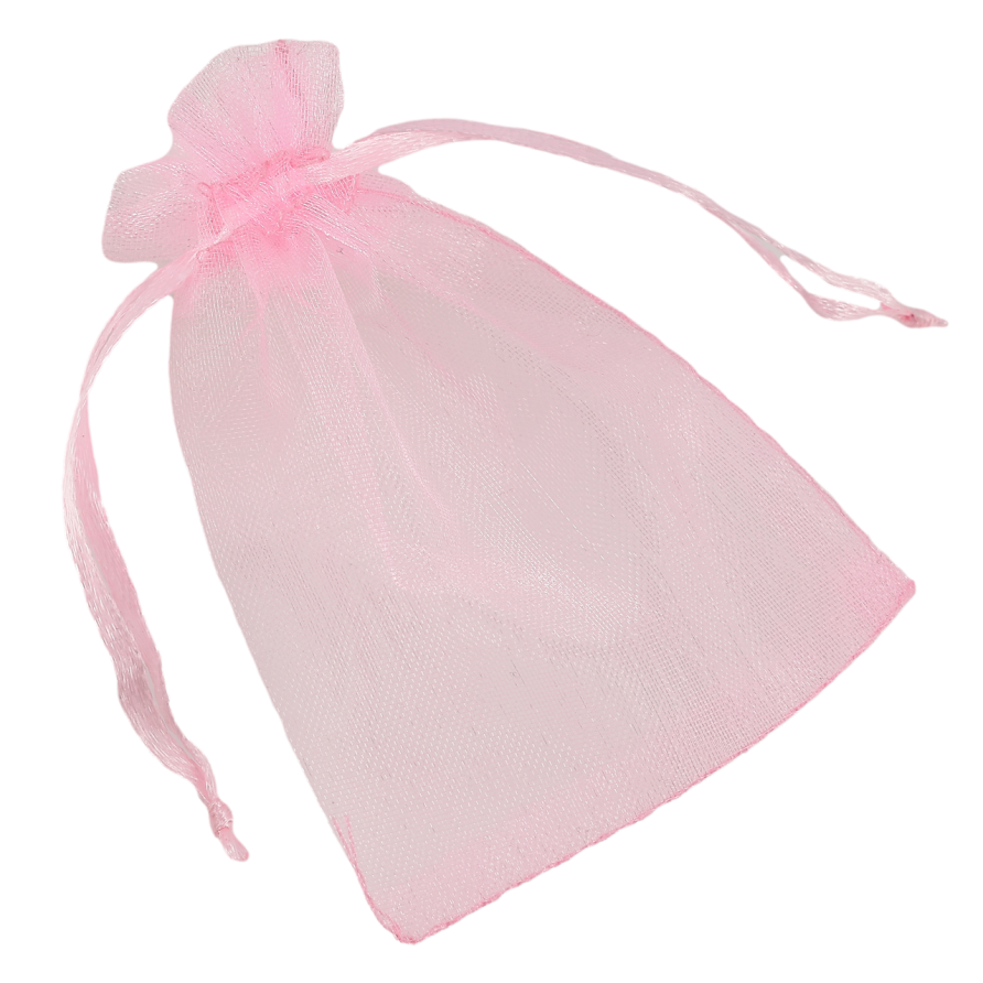 Мішечок подарунковий з органзи «Колір рожевий» розмір 7х9см ціна за 1 шт. фото №1