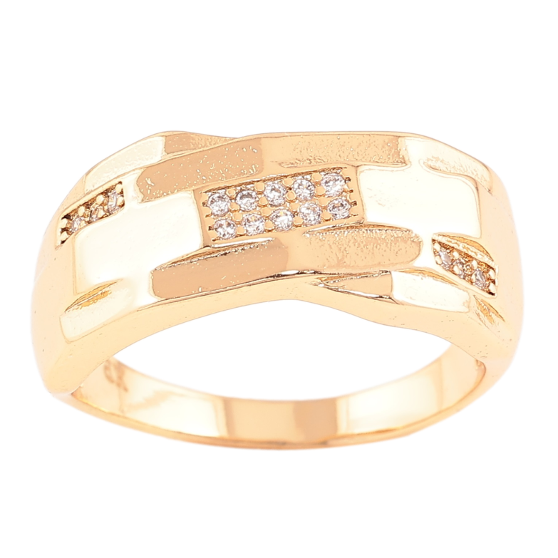 Кольцо Xuping Позолота 18K Декоративный узор с цирконием фото №1