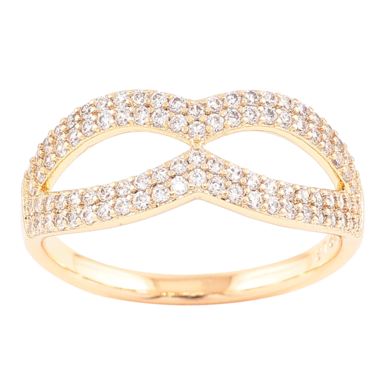 Кольцо Xuping Позолота 18K Узор с инкрустацией цирконием фото №1 Кольцо Xuping Позолота 18K Узор с инкрустацией цирконием фото №1