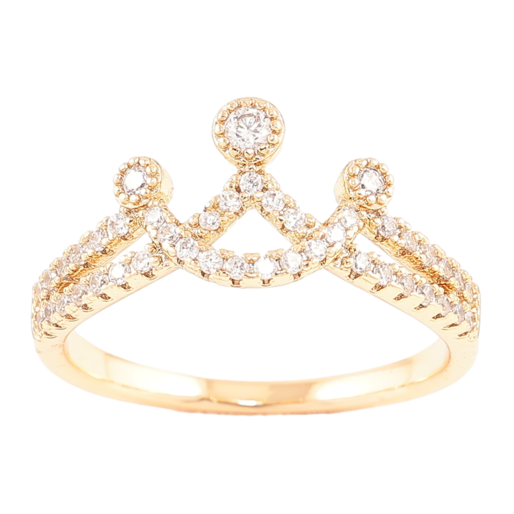 Каблучка Xuping Позолота 18K «Корона з цирконієм» фото №7