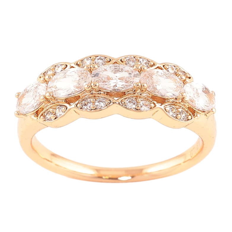 Кольцо Xuping Позолота 18K Узор с цирконием фото №1