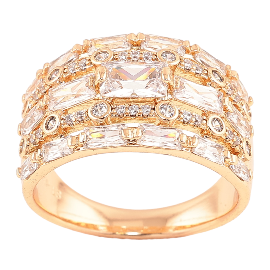 Кольцо Xuping Позолота 18K Инкрустация цирконием фото №1