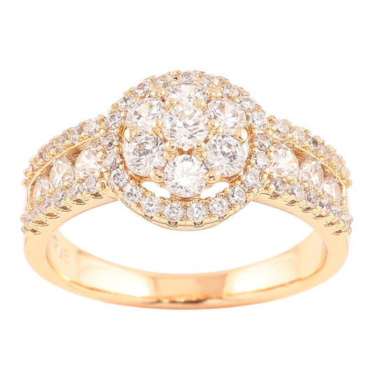 Кольцо Xuping Позолота 18K Инкрустация цирконием фото №1