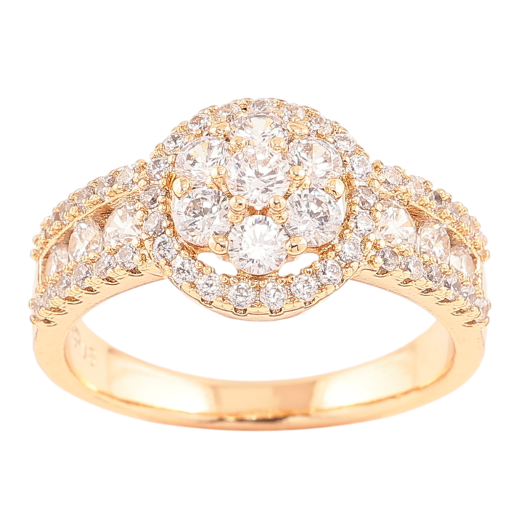 Каблучка Xuping Позолота 18K «Інкрустація цирконієм» фото №6