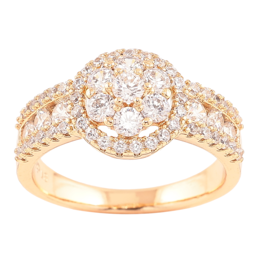 Каблучка Xuping Позолота 18K «Інкрустація цирконієм» фото №1 Каблучка Xuping Позолота 18K «Інкрустація цирконієм» фото №1