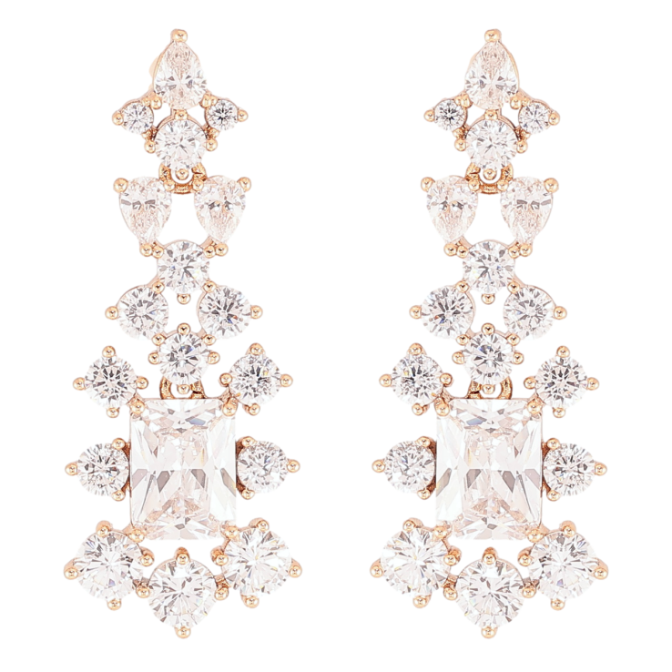 Серьги Xuping JEAN GOUJON Позолота 18K пусеты Подвески с инкрустацией цирконием фото №3