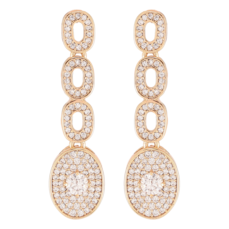 Сережки Xuping JEAN GOUJON Позолота 18K пусети «Підвіски з інкрустацією цирконієм» фото №1