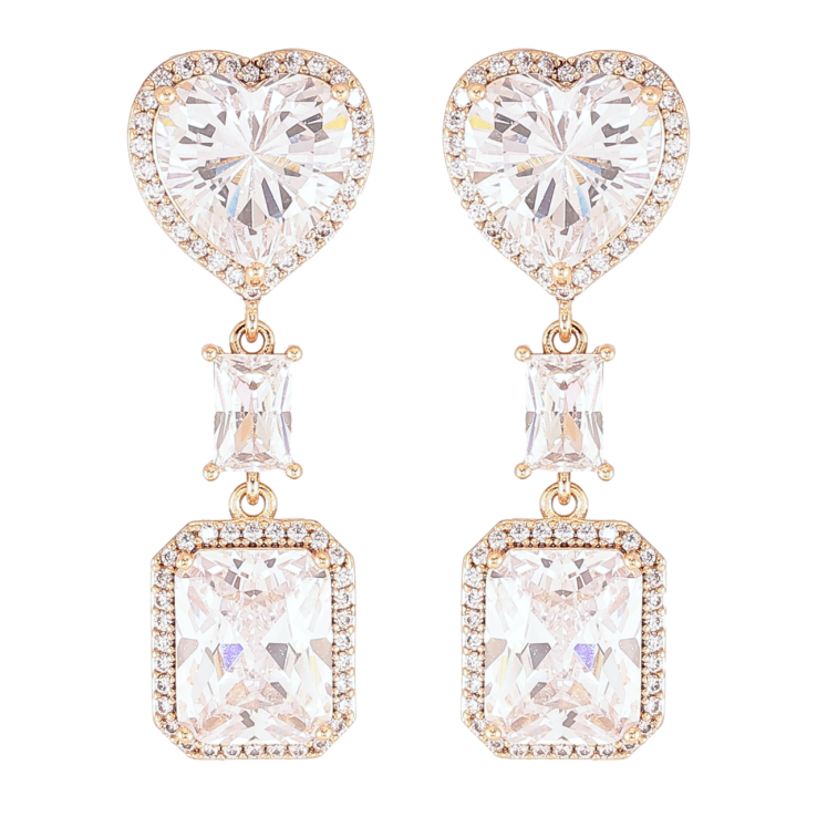 Сережки Xuping JEAN GOUJON Позолота 18K пусети «Романтичні підвіски з фіанітами в обрамленні цирконію» фото №20 Сережки Xuping JEAN GOUJON Позолота 18K пусети «Романтичні підвіски з фіанітами в обрамленні цирконію» фото №20