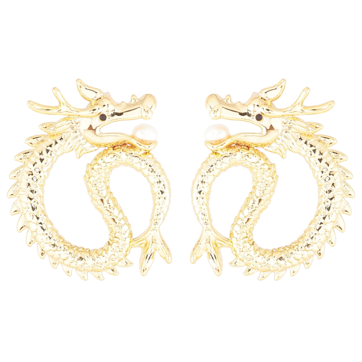 Сережки Xuping QQMM Позолота 14K пусети «Дракони» фото №7 Сережки Xuping QQMM Позолота 14K пусети «Дракони» фото №7