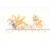 Серьги Xuping QQMM Позолота 14K пусеты Брызги с цветными кристаллами и жемчужинами фото №2 Серьги Xuping QQMM Позолота 14K пусеты Брызги с цветными кристаллами и жемчужинами фото №2