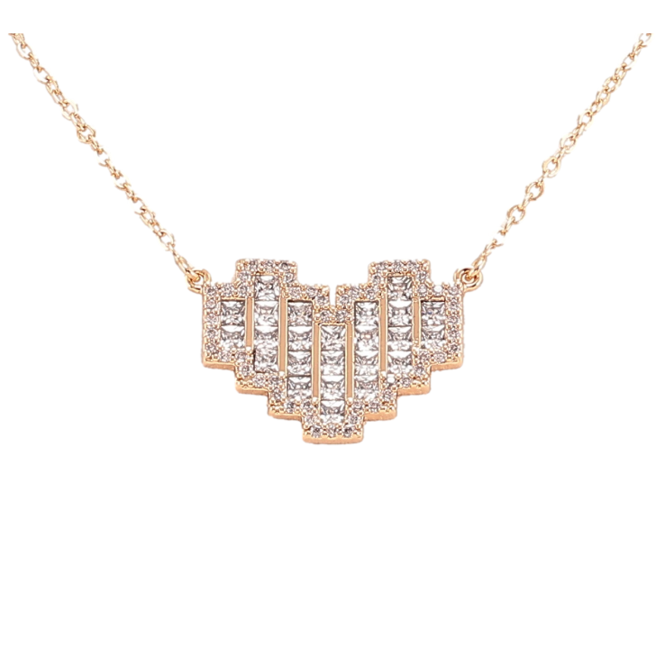 Подвеска на цепочке Xuping Позолота 18K Сердце с инкрустацией цирконием длина 43-49см х 1.5мм фото №9 Подвеска на цепочке Xuping Позолота 18K Сердце с инкрустацией цирконием длина 43-49см х 1.5мм фото №9