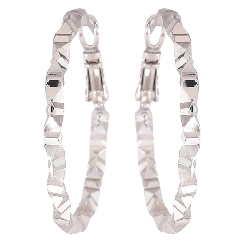 Сережки Xuping Родій кільця (конго) «Декоративний візерунок» ø 3.5см фото №1 Сережки Xuping Родій кільця (конго) «Декоративний візерунок» ø 3.5см фото №1