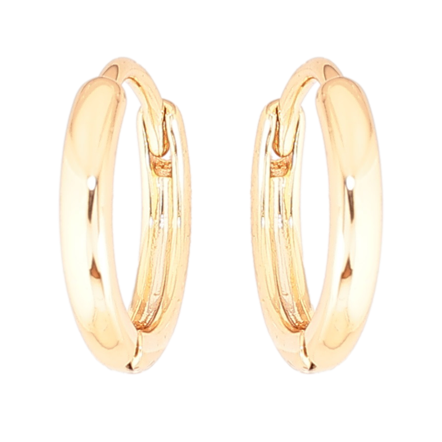 Серьги Xuping Позолота 18K колечки Классика, шир. 2мм ø 13мм фото №1