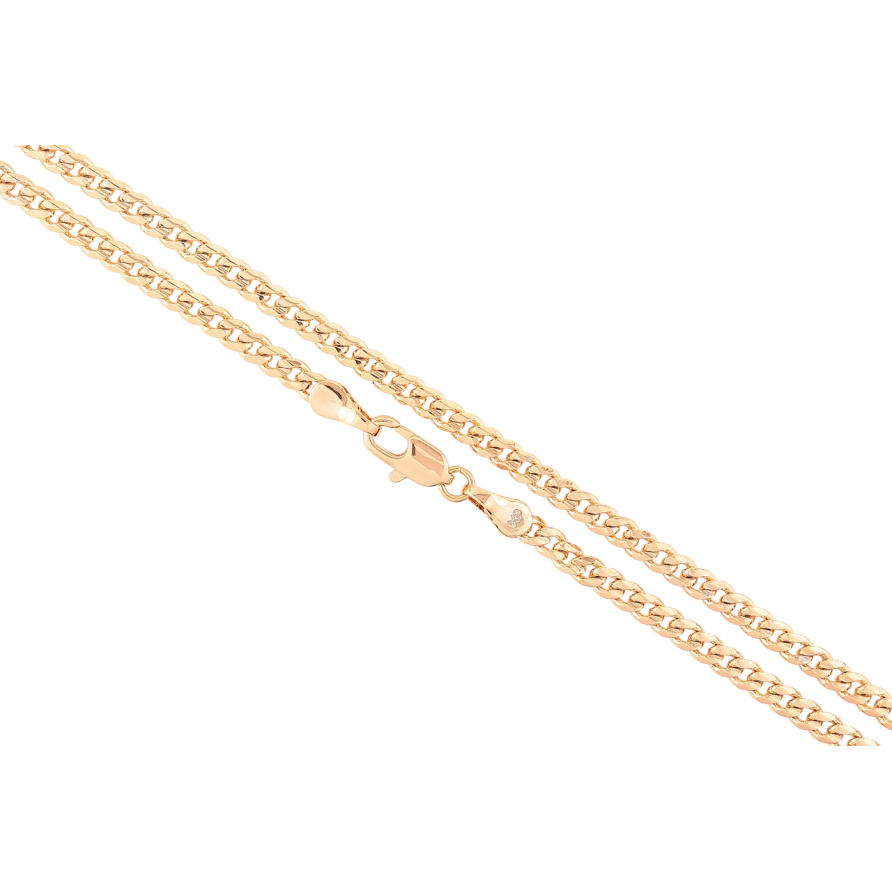 Ланцюжок Xuping Позолота 18K «Плетіння Панцирне» довжина 44см х 3мм фото №1 Ланцюжок Xuping Позолота 18K «Плетіння Панцирне» довжина 44см х 3мм фото №1