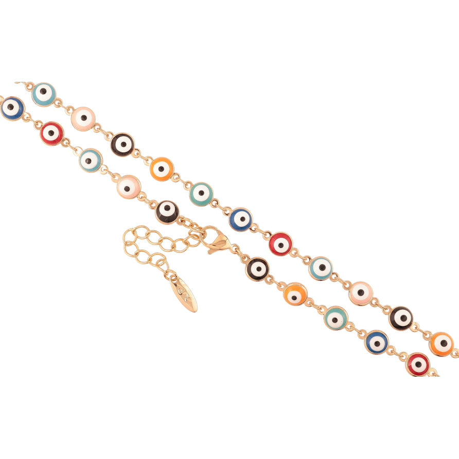 Цепочка Xuping Позолота 18K Оберег Глаз Фатимы длинна 46-51см х 2-5мм фото №1