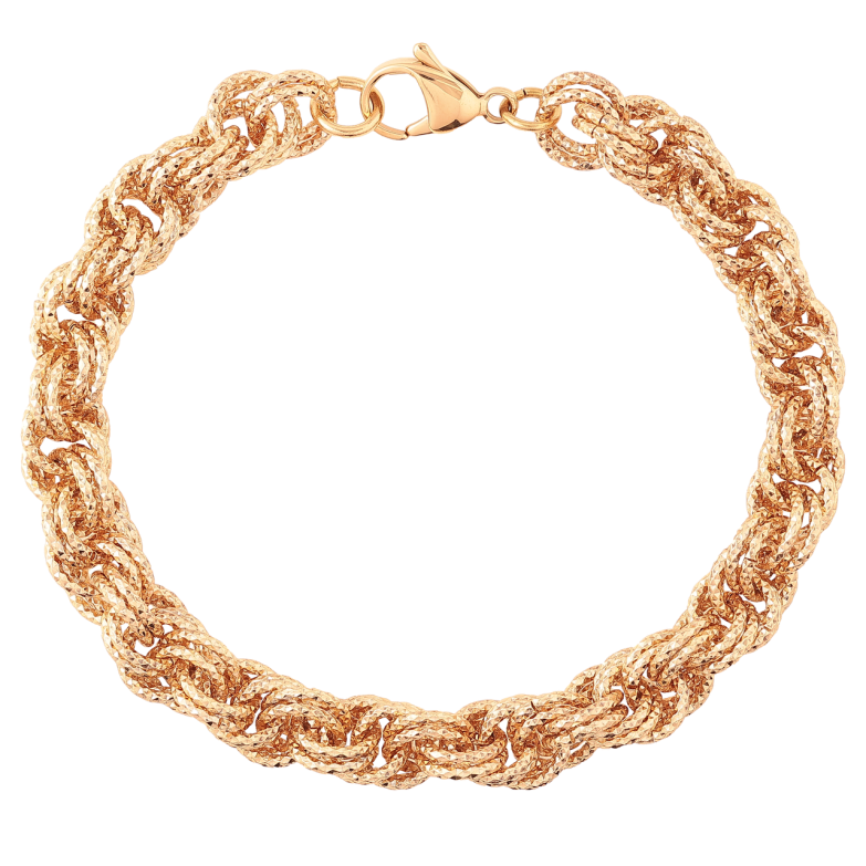 Браслет Xuping Позолота 18K «Ланцюжок Кордовий» довжина 20см х 7мм фото №1