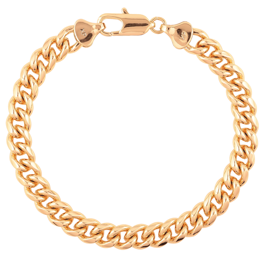 Браслет Xuping Позолота 18K Цепочка Панцирное плетение длинна 20см х 7мм фото №1