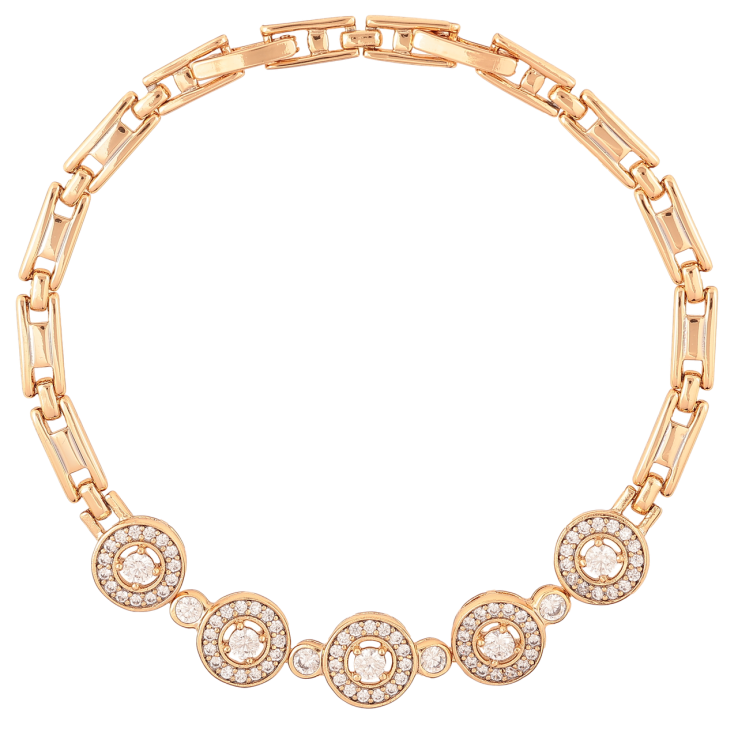 Браслет Xuping Позолота 18K Узор с цирконием длинна с доп. замком 17.5,20см х 4мм фото №18 Браслет Xuping Позолота 18K Узор с цирконием длинна с доп. замком 17.5,20см х 4мм фото №18