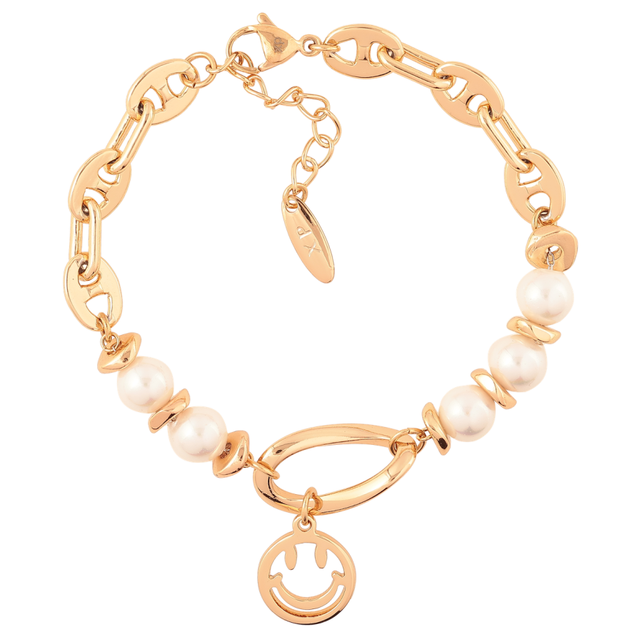 Браслет Xuping Позолота 18K Смайл длинна с доп. цепочкой 17-20.5см х 6мм фото №1 Браслет Xuping Позолота 18K Смайл длинна с доп. цепочкой 17-20.5см х 6мм фото №1