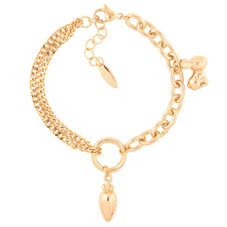 Браслет Xuping Позолота 18K Комбинированная цепочка с подвесками длинна с доп. цепочкой 17-20см х 5мм фото №1 Браслет Xuping Позолота 18K Комбинированная цепочка с подвесками длинна с доп. цепочкой 17-20см х 5мм фото №1