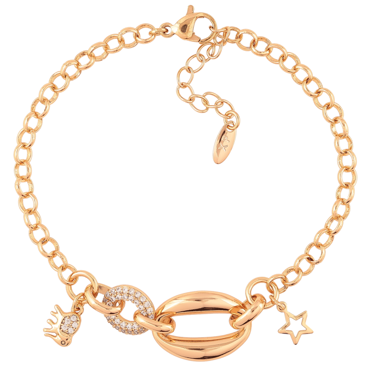 Браслет Xuping Позолота 18K «Ланцюжок зі вставкою і підвісками» довжина з доп. ланцюжком 17-20см х 4мм фото №7 Браслет Xuping Позолота 18K «Ланцюжок зі вставкою і підвісками» довжина з доп. ланцюжком 17-20см х 4мм фото №7