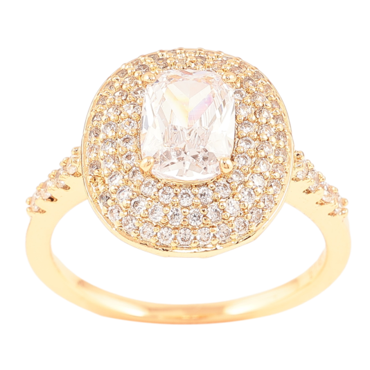Кольцо Xuping Позолота 18K Инкрустация цирконием с фианитом фото №1 Кольцо Xuping Позолота 18K Инкрустация цирконием с фианитом фото №1