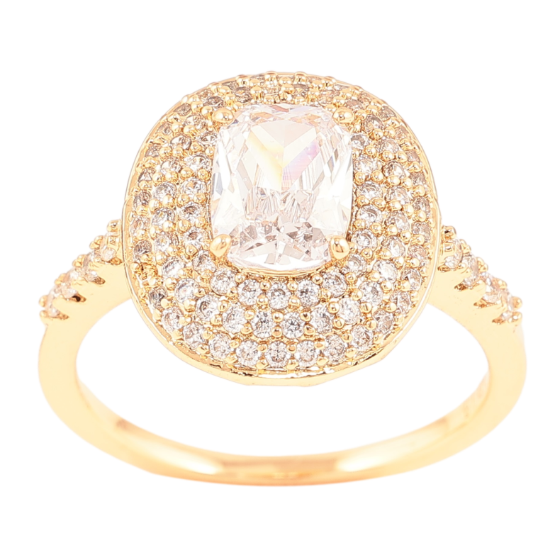 Кольцо Xuping Позолота 18K Инкрустация цирконием с фианитом фото №1