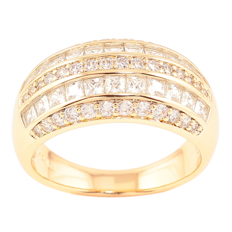 Каблучка Xuping Позолота 18K «Інкрустація цирконієм» фото №1 Каблучка Xuping Позолота 18K «Інкрустація цирконієм» фото №1