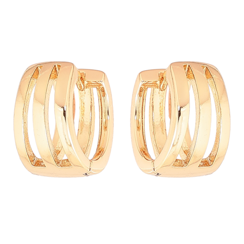 Серьги Xuping Позолота 18K колечки Резной узор фото №1 Серьги Xuping Позолота 18K колечки Резной узор фото №1