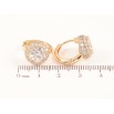 Серьги Xuping Позолота 18K колечки Фианиты в обрамлении циркония фото №2