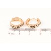 Серьги Xuping Позолота 18K колечки Узор черной эмалью фото №2