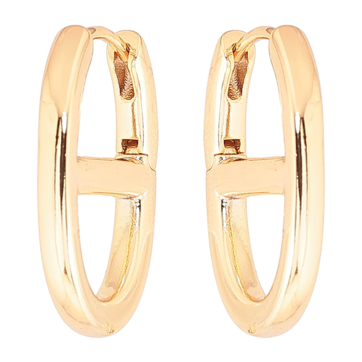 Серьги Xuping Позолота 18K колечки Декоративные овалы фото №7 Серьги Xuping Позолота 18K колечки Декоративные овалы фото №7