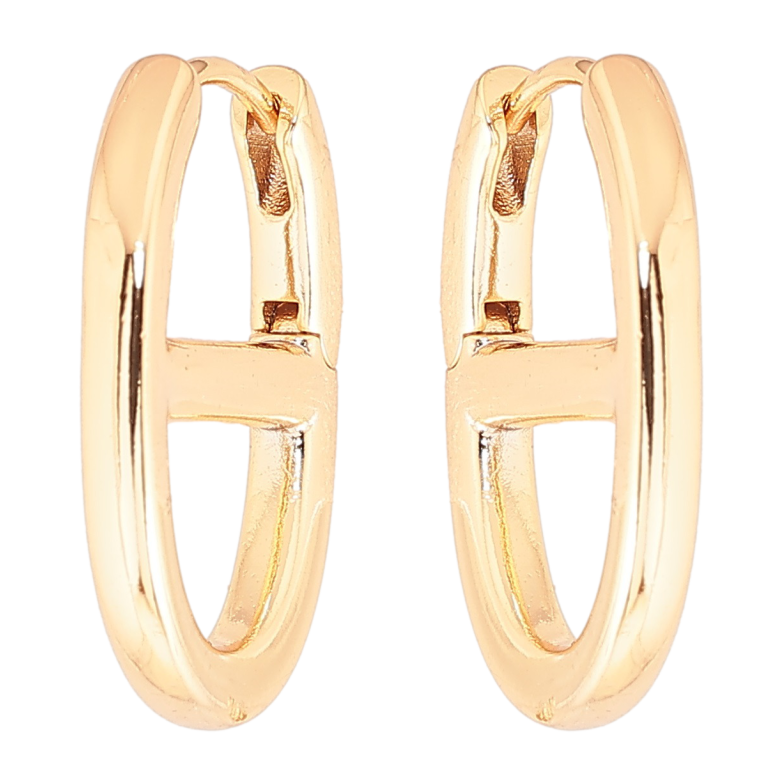 Серьги Xuping Позолота 18K колечки Декоративные овалы фото №1 Серьги Xuping Позолота 18K колечки Декоративные овалы фото №1