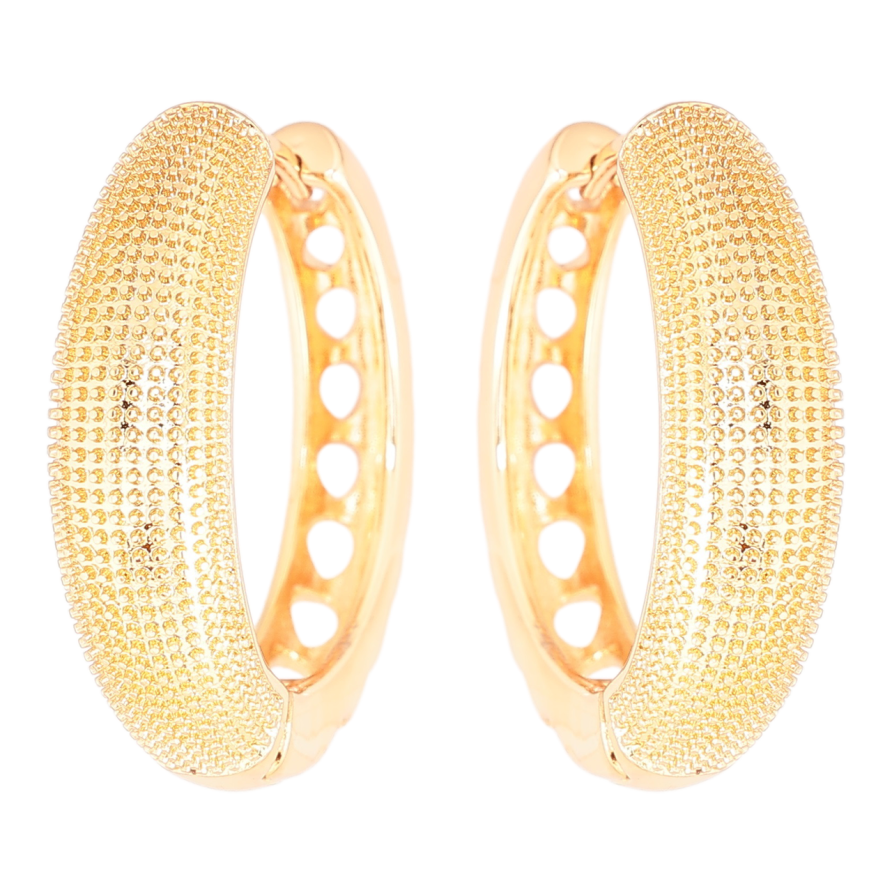 Серьги Xuping Позолота 18K колечки Декоративный узор фото №1