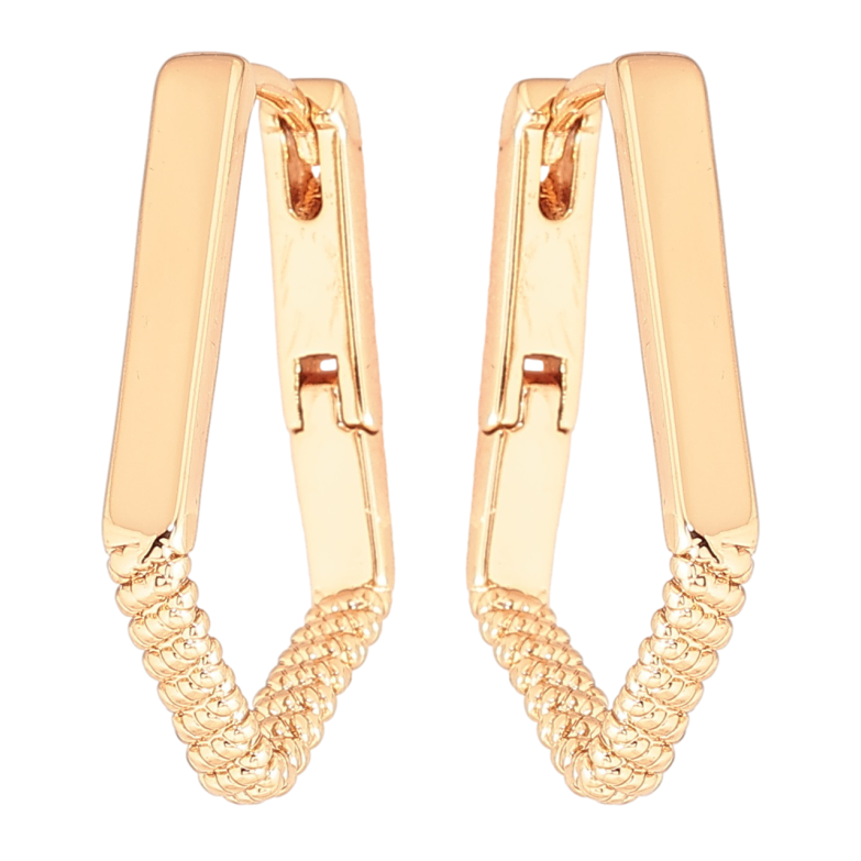 Серьги Xuping Позолота 18K колечки Декоративный узор фото №1