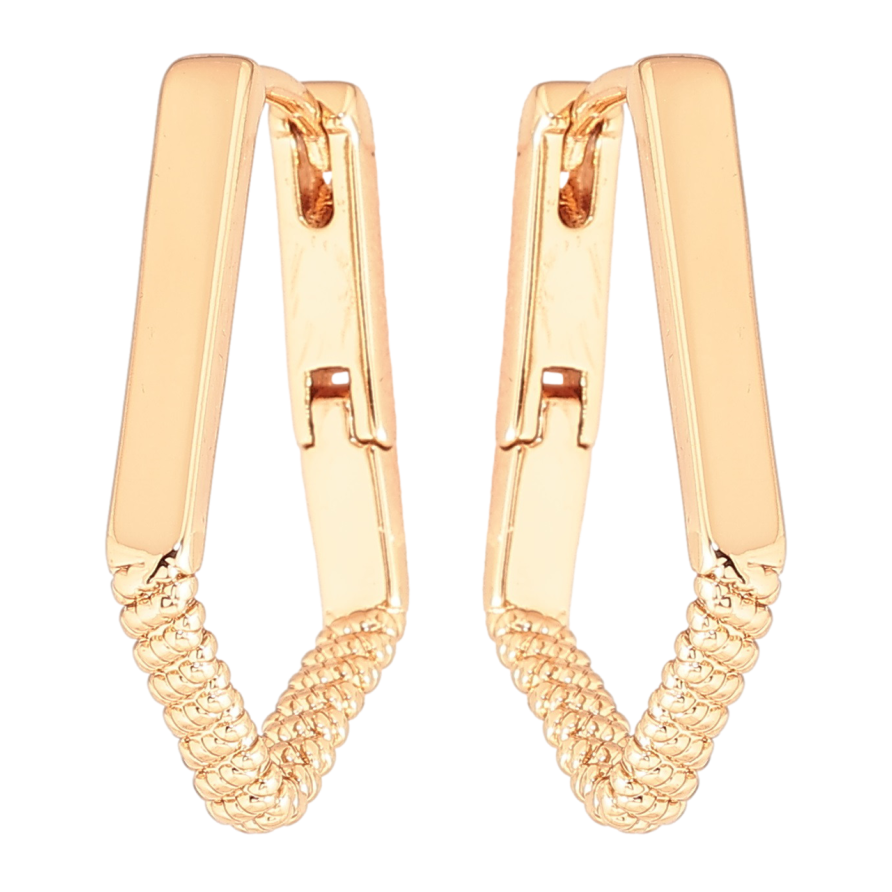 Серьги Xuping Позолота 18K колечки Декоративный узор фото №1 Серьги Xuping Позолота 18K колечки Декоративный узор фото №1