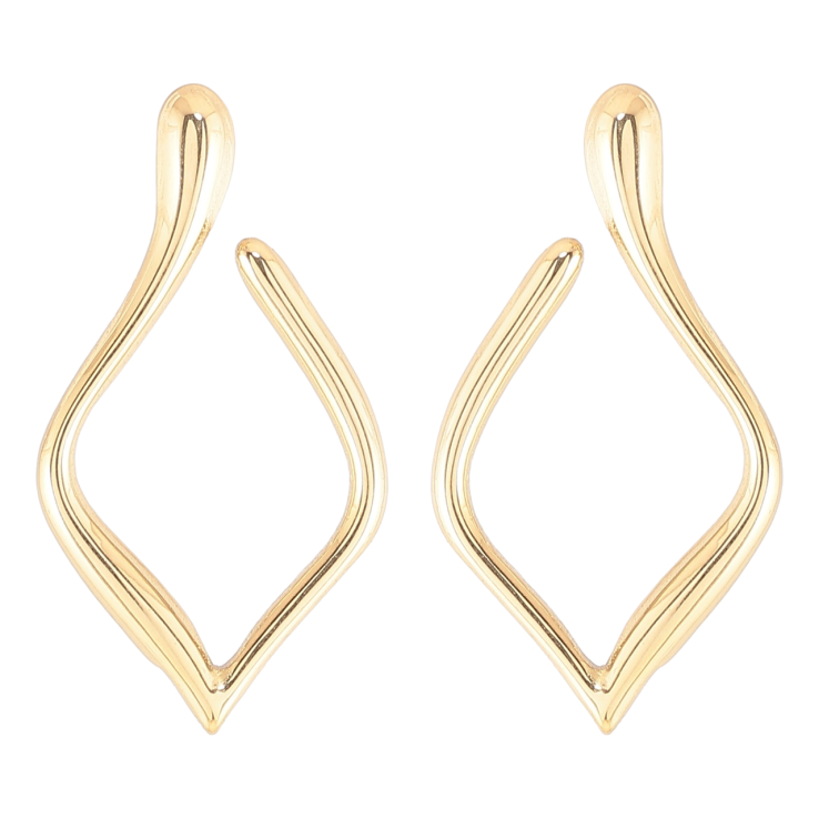 Серьги Xuping TTM Stainless Steel цвет 14К пусеты Грация фото №10