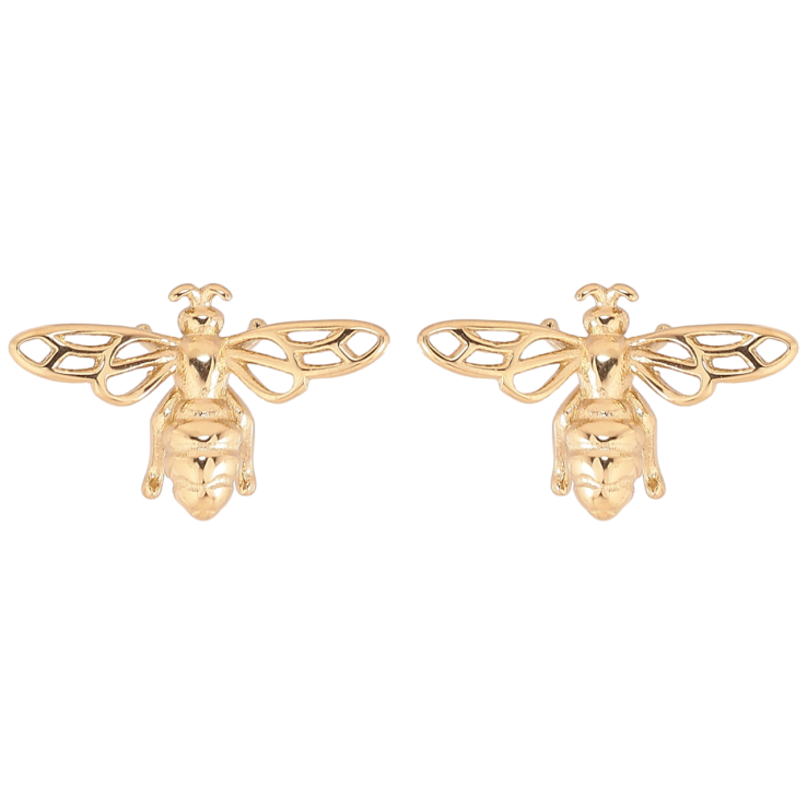 Серьги Xuping TTM Stainless Steel цвет 14К пусеты Мушки фото №15