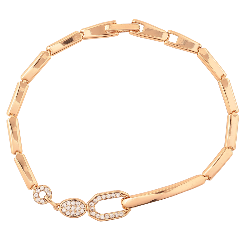 Браслет Xuping Позолота 18K «Декоративна вставка з цирконієм» довжина 18.5см х 3мм фото №1