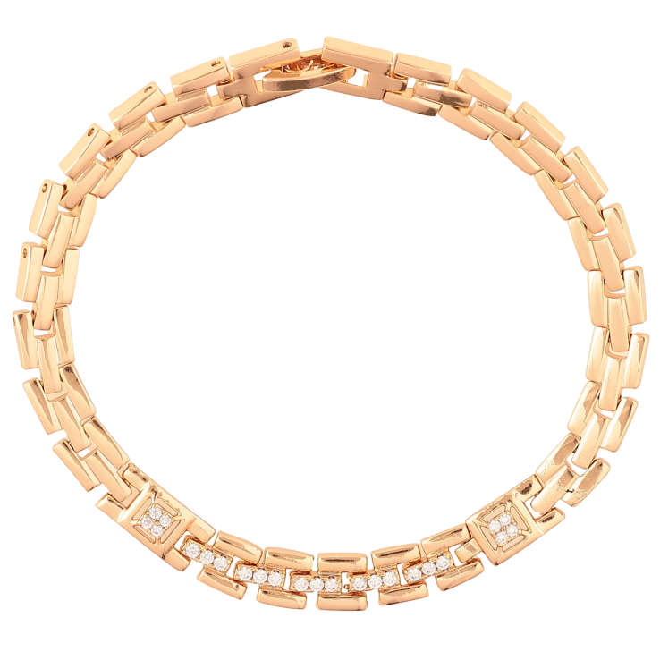 Браслет Xuping Позолота 18K Узор дорожка циркония длинна 19см х 6мм фото №23