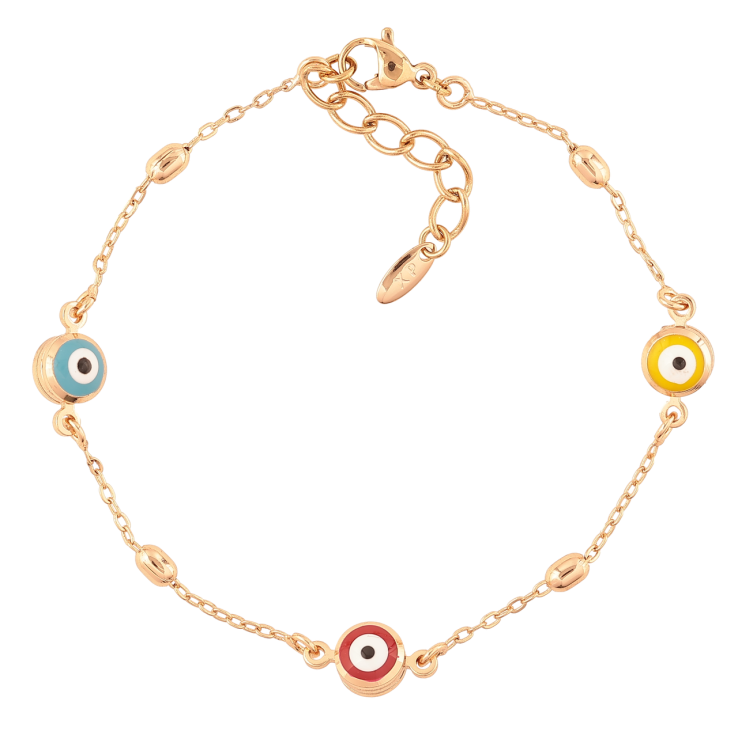 Браслет Xuping Позолота 18K «Ланцюжок з оберегом «Око Фатіми» довжина з доп. ланцюжком 19-22см х 1-7мм фото №17 Браслет Xuping Позолота 18K «Ланцюжок з оберегом «Око Фатіми» довжина з доп. ланцюжком 19-22см х 1-7мм фото №17