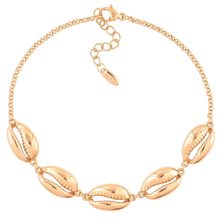 Браслет Xuping Позолота 18K Ракушки Каури длинна с доп. цепочкой 20-23см х 2мм фото №16