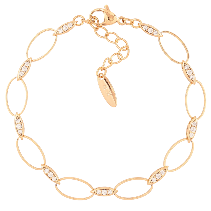 Браслет Xuping Позолота 18K Узор с цирконием длинна с доп. цепочкой 18-21.5см х 3-7мм фото №7