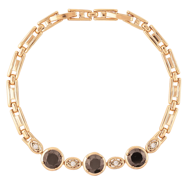 Браслет Xuping Позолота 18K «Чорні фіаніти» довжина з доп. замком 17,19.5см х 4мм фото №7