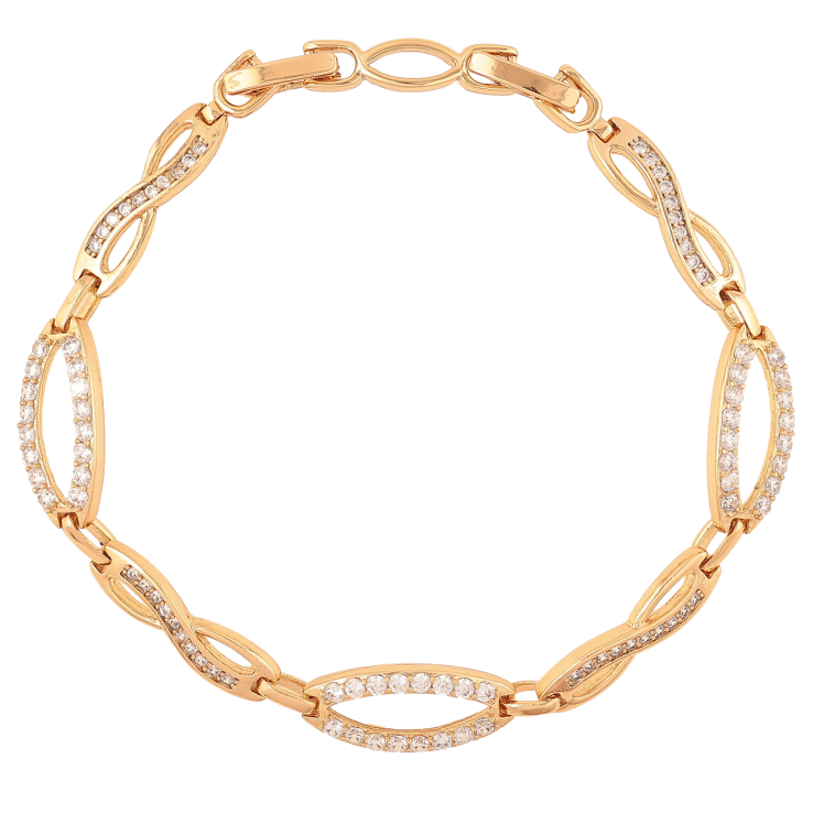 Браслет Xuping Позолота 18K Узор с цирконием длинна с доп. замком 16.5,18.5см х 5-7мм фото №20 Браслет Xuping Позолота 18K Узор с цирконием длинна с доп. замком 16.5,18.5см х 5-7мм фото №20