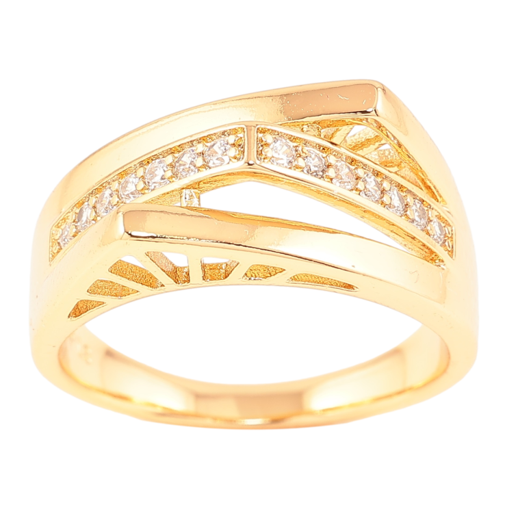 Каблучка Xuping Позолота 18K «Декоративний візерунок з цирконієм» фото №6