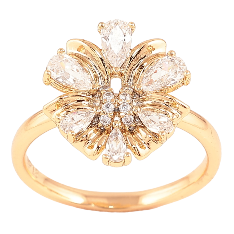 Кольцо Xuping Позолота 18K Кристальный цветок фото №17 Кольцо Xuping Позолота 18K Кристальный цветок фото №17