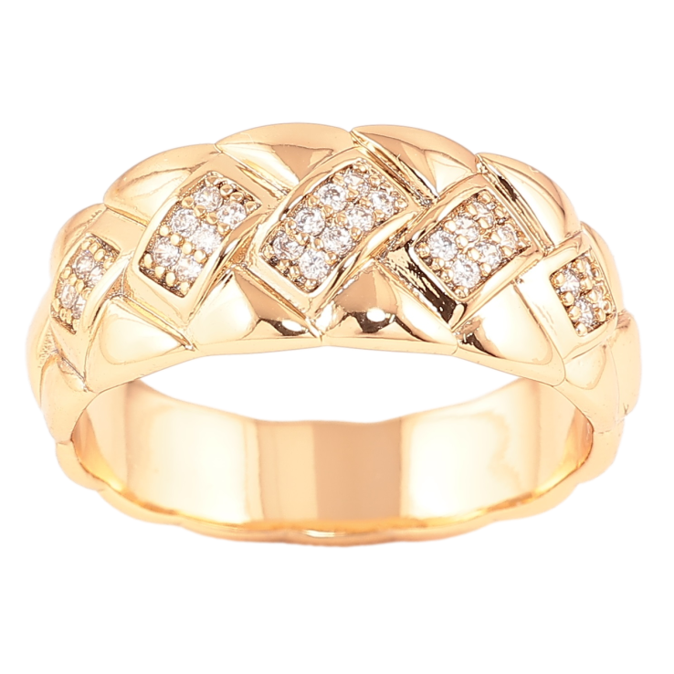 Кольцо Xuping Позолота 18K Узор с цирконием фото №6 Кольцо Xuping Позолота 18K Узор с цирконием фото №6